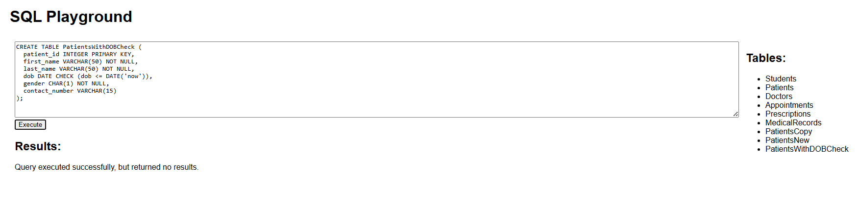 SQL Check - SQL Tutorial